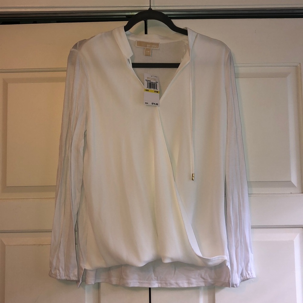 NWT Michael kors white top